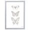 12" x 16" Nursery Butterfly Trio Framed Wall Art, Contemporary Home Décor, Glass Facing and Hanging Hardware Included